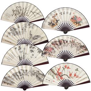 접이식 (실크 대나무부채 D타입 대형-그림임의) 전통 풍경 부채