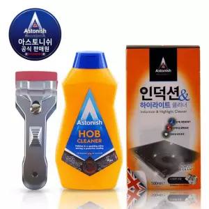 아스토니쉬 인덕션 하이라이트 전용 클리너 안심 세정 광택 인덕션세제 500ml 스크래퍼