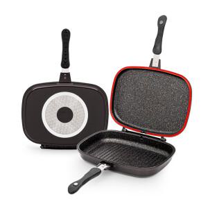 퀸센스 디오 인덕션 후라이팬 고구마 생선구이 양면 그릴팬 프라이팬