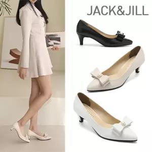 [잭앤질] 진주 겹리본 펌프스 힐(JA2105)