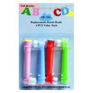 [호환]오랄비 어린이 전동칫솔모 4개입 키즈 전동칫솔 리필모 EB10