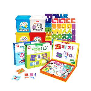아리아띠  즐거운 글자놀이 자석퍼즐 한글 영어 숫자 학습  교구 장난감