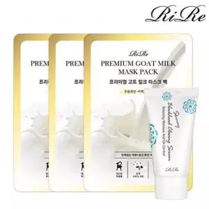 [체험특가] 산양유 마스크팩 (3매)+모공세럼40ml