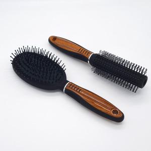 나무무늬 쿠션 브러쉬 롤빗 헤어 머리 빗 헤어브러시