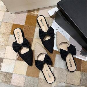 [오노마] ONM 니트포인트 리본 슬리퍼 (S9008055)