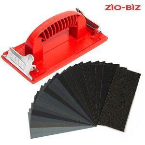 [지오비즈]핸드사포 기본형+종이사포 21종 세트/목공용 DIY 샌더기 샌딩기 샌드페이퍼 샌딩페이퍼