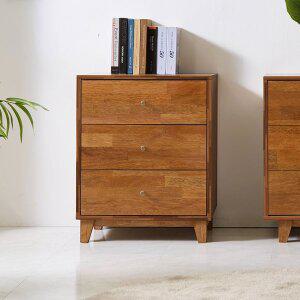 [다오름]토니아 높은 LPM 600 멀바우원목 3단서랍장 3단협탁