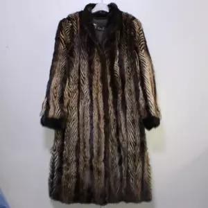 여성 천연 밍크 퍼 롱 코트/ 90-95/싹다구제