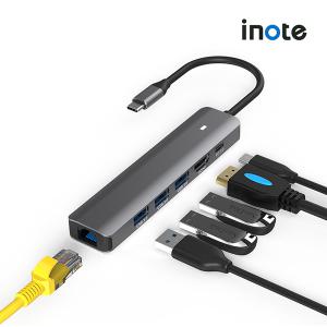 아이노트 CH61P 6 in 1 멀티포트 USB 허브(USB-C타입)