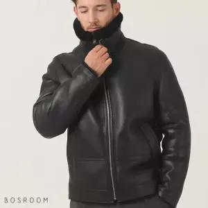 [BOSROOM]이더슨 양가죽 메리노무스탕자켓 블랙