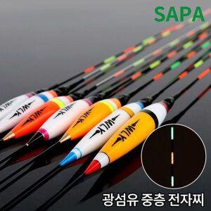 [SAPA]싸파 WLY 저부력 중층 전자찌 선택 민물 중층 내림 낚시 LED 광섬유 찌..