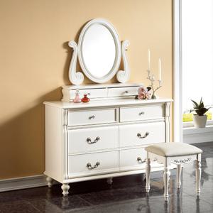 티보니 엔틱 1200 와이드 자작나무 원목 서랍형 화장대세트