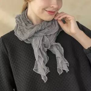 [디얼마미] 이중 레이스 스카프   중년 여성 엄마 한복 봄 여름 쁘띠 롱