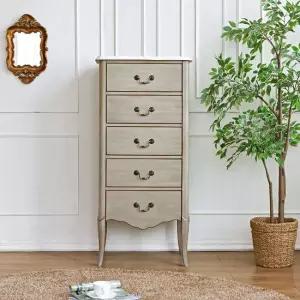 다니엘 5단서랍장 엔틱베이지