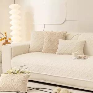 [한빛카페트] 몽글촉촉 꽈배기 극세사 니트 소파패드 70x210cm 3 4인용