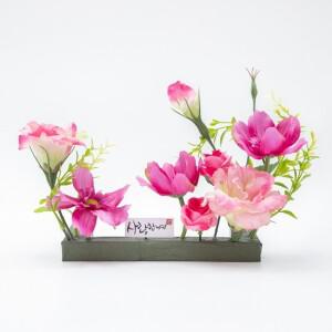 리시안 센터피스 조화 프론트피스 23cm 인테리어 꽃 납골당 테이블 장식 소품