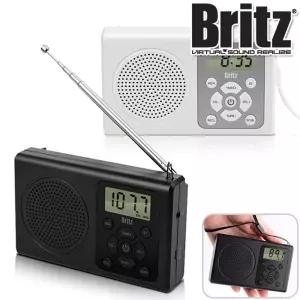 브리츠 BZ-R120 휴대용 라디오 디지털 FM 유무선 이어폰단자 핸드스트랩 캠핑 낚시 등산 효도 미니