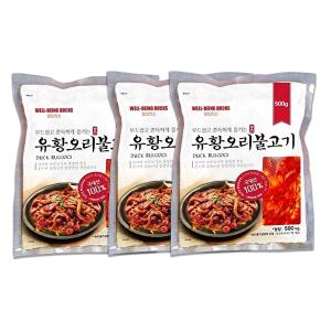 [I-rang]엄마마음 국내산 1등급 무항생제 양념 유황 오리고기 오리불고기 오리주물럭 500g x 3팩