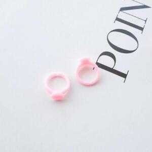 반지대 핑크 10개 1봉 / 플라스틱 반지 부속 부자재