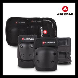 QQ 에어워크 보호대 세트 블랙 보드용 인라인 자전거 킥보드용