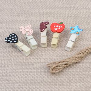 디자인 나무집게 마끈 세트 사진걸이 장식 폴라로이드