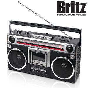브리츠 BZ-BBX1 레트로 카세트 플레이어 블루투스 스피커 FM AM 라디오 녹음 USB메모리 SD카드재생