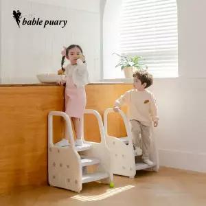[파파스토이]베이블퓨어리 유아 디딤대 안전가드 손잡이 3단 디딤대 계단