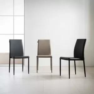 리바트 드레싱 가죽 식탁의자