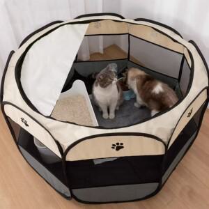 고양이 임신 출산 분만실 강아지 소형견 모래 강아지 울타리 텐트