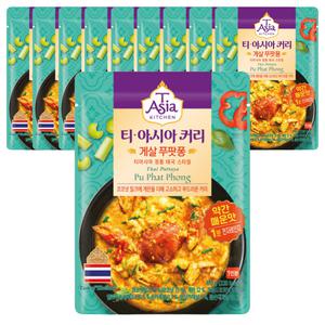 티아시아 게살 푸팟퐁 커리 전자레인지용 카레 170g x10개