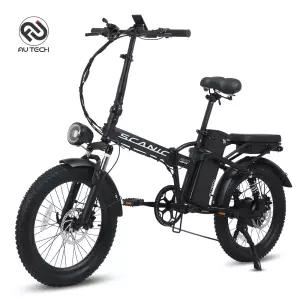 AU테크 스카닉 M20 MAX 바팡모터 최대 850W 접이식 전동 전기자전거 48V 20Ah 블랙(무광), 50.8cm(20인치)