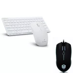 무선 키보드마우스 세트 게이밍 USB 유선 블루투스 마우스 사무용 노트북 컴퓨터 화이트