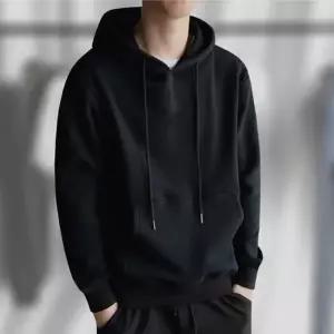 남자 커플 얇은 가벼운 레이어드 봄 가을 기본 무지 루즈핏 쭈리 후드티 빅