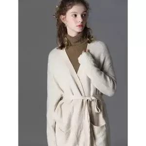 [하프클럽/]로지 벨티드 브이넥 울니트 가디건 (택가격 258000원)