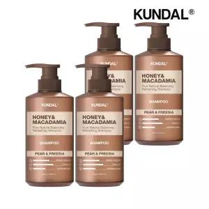 [쿤달]쿤달 허니 앤 마카다미아 네이처 샴푸 페어앤프리지아 500ml x4개
