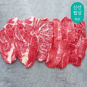 [미쓰하누]1++No.9등급 한우 더블 홈파티팩 400g 등심 채끝 안심 설깃 외 구이