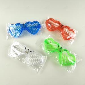 건전지 포함 PVC LED 파티 이벤트 안경 야광 선글라스 행사 클럽 소품 하트 레드