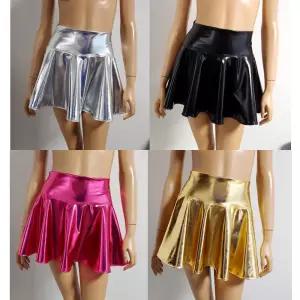 스커트 696/야스타 레자 하이웨이스트 플레어 섹시 미니스커트 홀복 공연복 무대의상