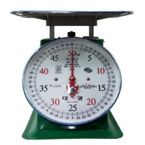 대동상사 태광 지시저울 재래시장 노점상 50kg(200g) 접시저울 이동형 약재상 슈퍼 국내산