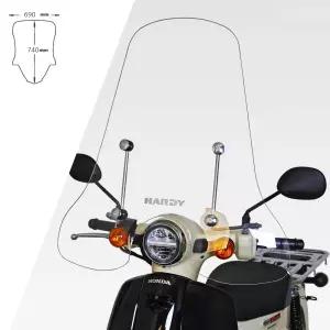 혼다 슈퍼커브110 18년부터 74cm 롱윈드스크린+브라켓 하디 윈드스크린