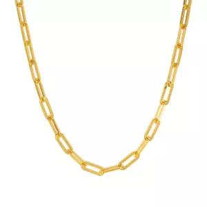 갤러리아 여자 순금 목걸이 뉴 할로우 클립 체인 24K 11.25g 18K장식