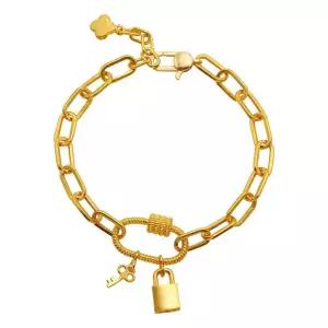 갤러리아 여자 순금 팔찌 클립 열쇠 자물쇠 24K 18.75g 18K장식