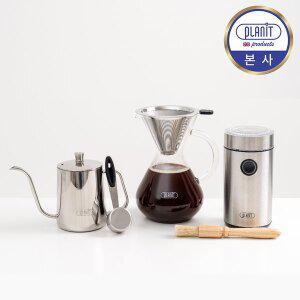 [플랜잇] 유리 커피 핸드드립 세트 5종세트 PHDS-V05
