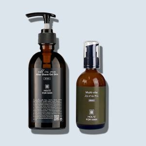 홀츠포맨 남성 남자 에프터 쉐이브 스킨 멀티비타 세럼 에센스 2종 세트 주름개선 기능성 화장품