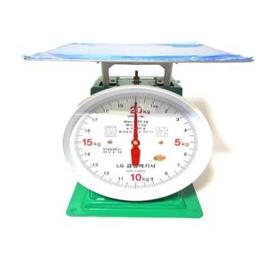 금성계기사 지시저울20kg 접시 시장 바늘 아날로그 눈금 계량 다용도 업소용 저울