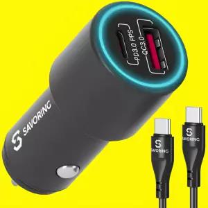 세이보링 차량용 시거잭 고속 충전기 48w (C to C 고속충전케이블 1m 포함)