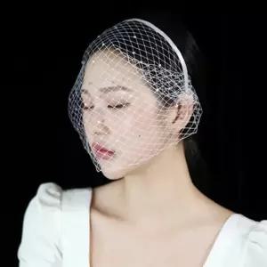 아트박스 숲속드레스 화이트헤어밴드형 페이스 베일  머리띠) 셀프웨딩