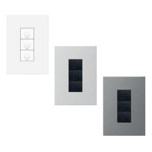 위너스 로그 모듈라 8P 3구 랜선 단자 배선콘센트