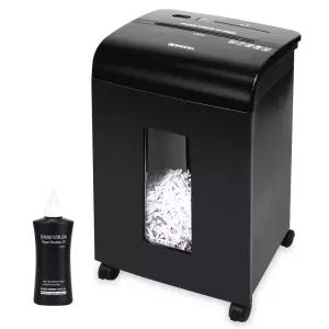 [현대오피스] 중형 문서세단기 PK-1005CD 블랙+오일 최대 15매 파지함 20L 사무용 저소음 파쇄기