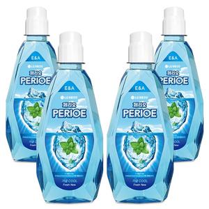 페리오 가글 쿨 후레쉬 760ml x 4개 대용량 상쾌한 쿨링민트 가그린 구강청결제 입냄새 제거